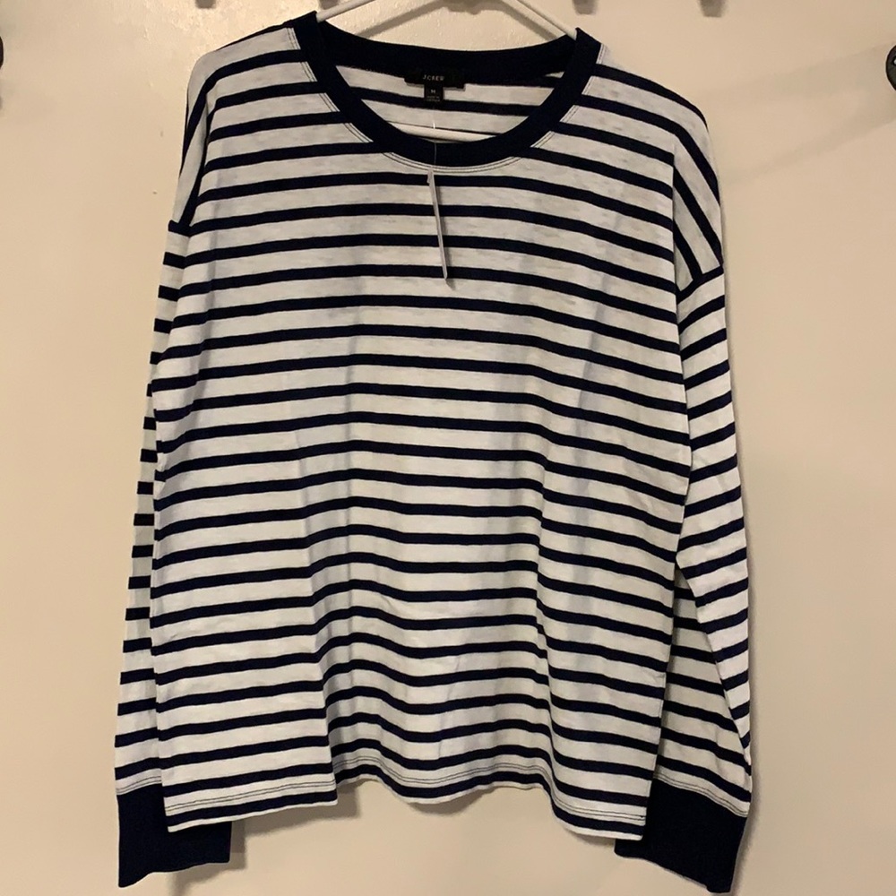 J. Crew Medium Long-Sleeved Striped Ringer NEW